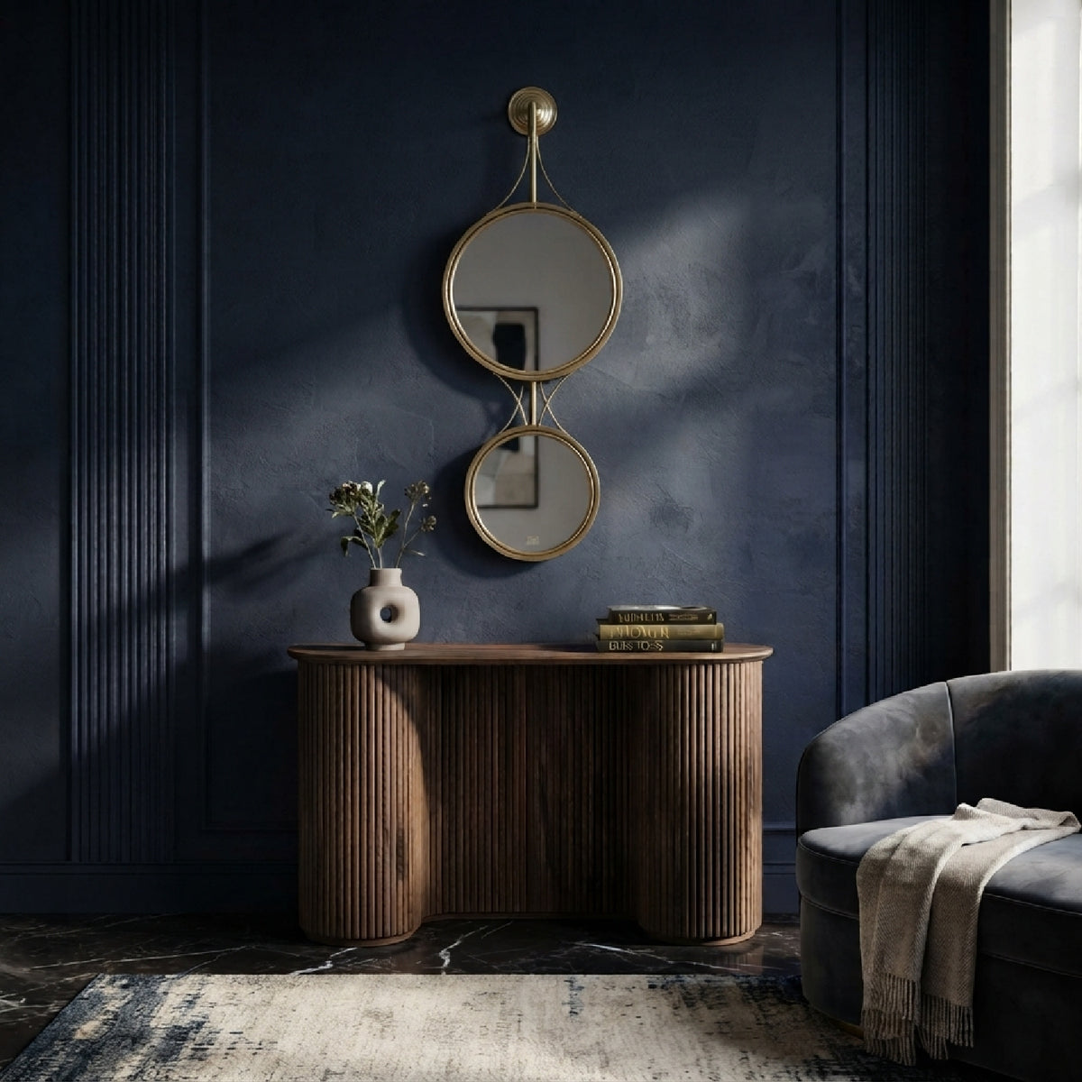 2 Circle Gold Mirror | OROA