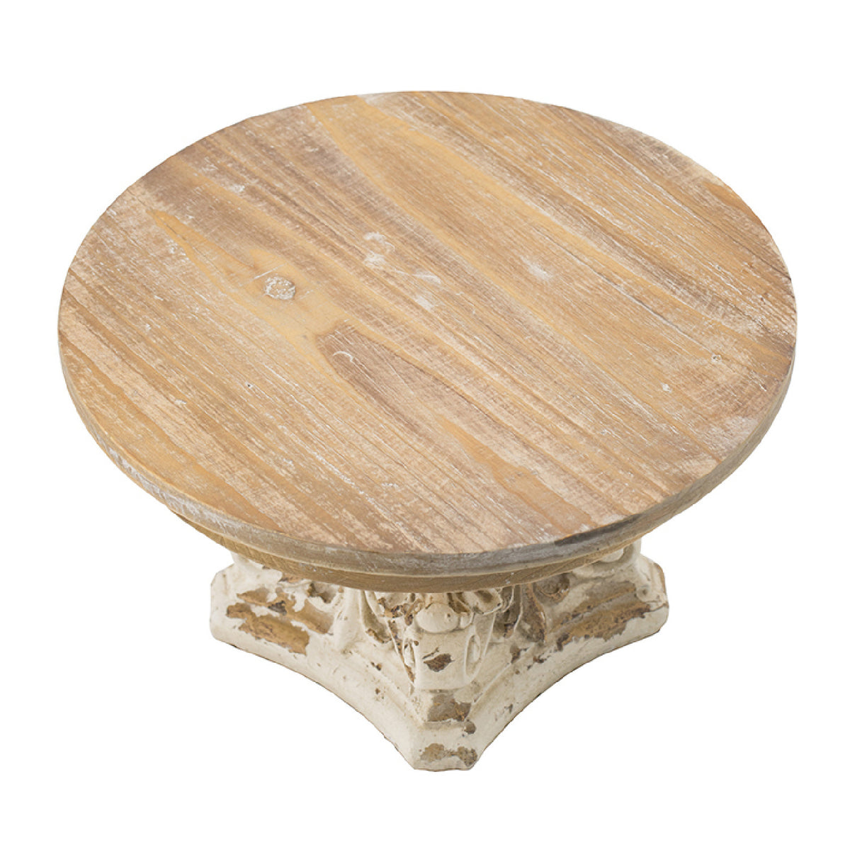 Cream Brown Round Cake Plate Stand | OROA