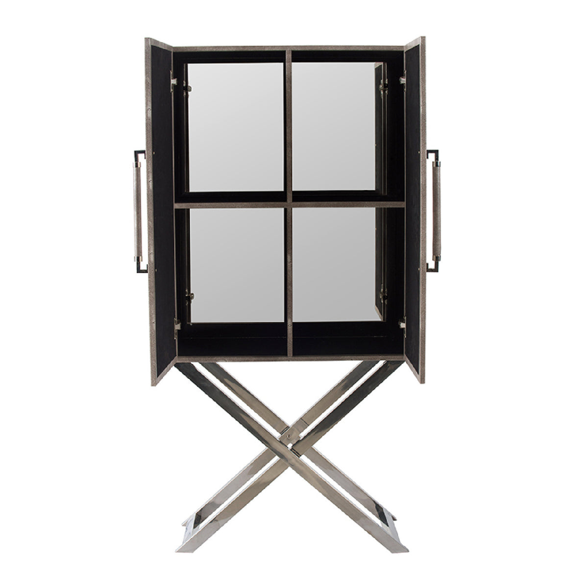 Modern Freestanding Metal and Wood Accent Cabinet | OROA