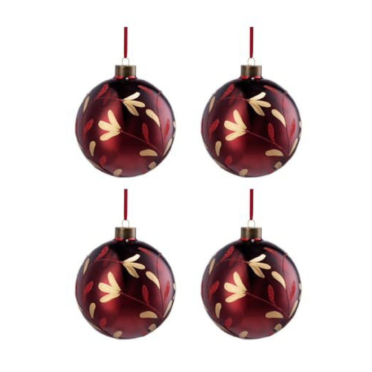 Glass Decorative Hanging Ball Christmas Tree Ornaments (4) | OROA