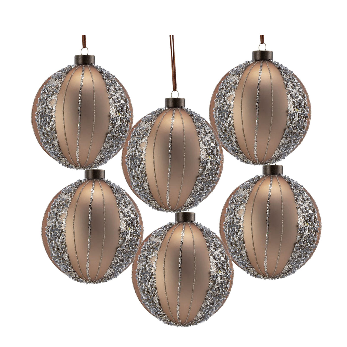 Golden Christmas Decorative Balls (6) | OROA