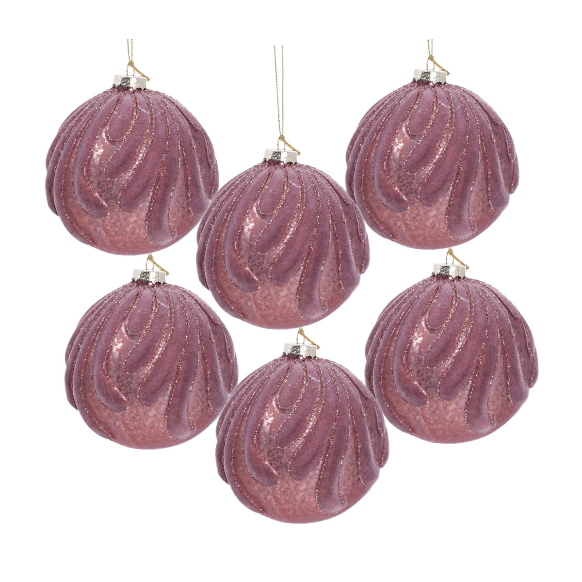 Glass Christmas Ball Ornaments (6) | OROA