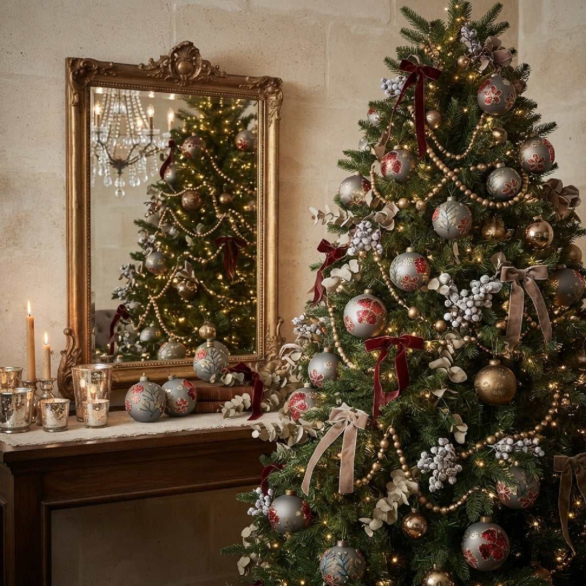 Glass Christmas Ball Ornaments (4) | OROA
