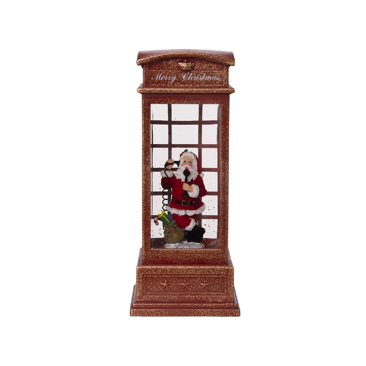 Phone Booth With Santa Christmas Decor | OROA