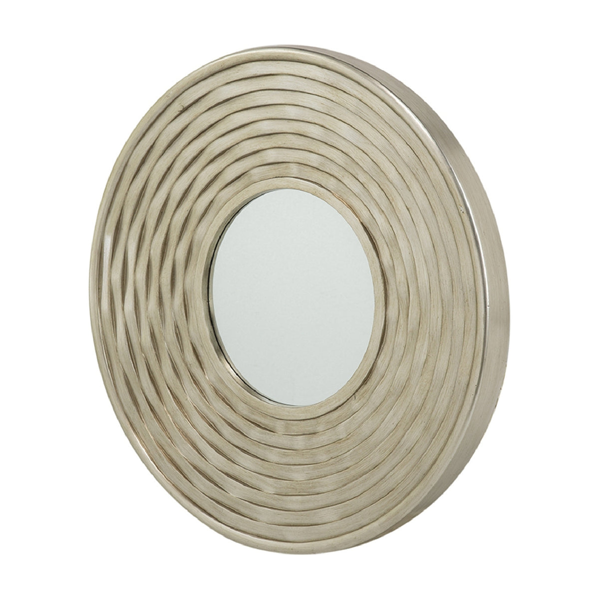 Modern European furniture - Silver Round Wall Mounted Mirror - www.oroa.com