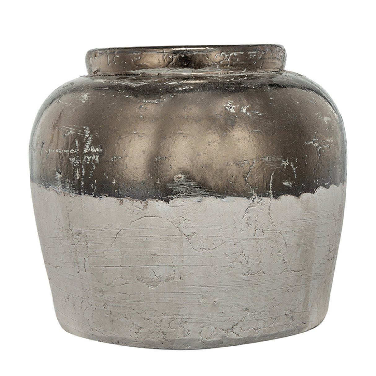 Round Sienna Brown Ceramic Accent Vase | OROA