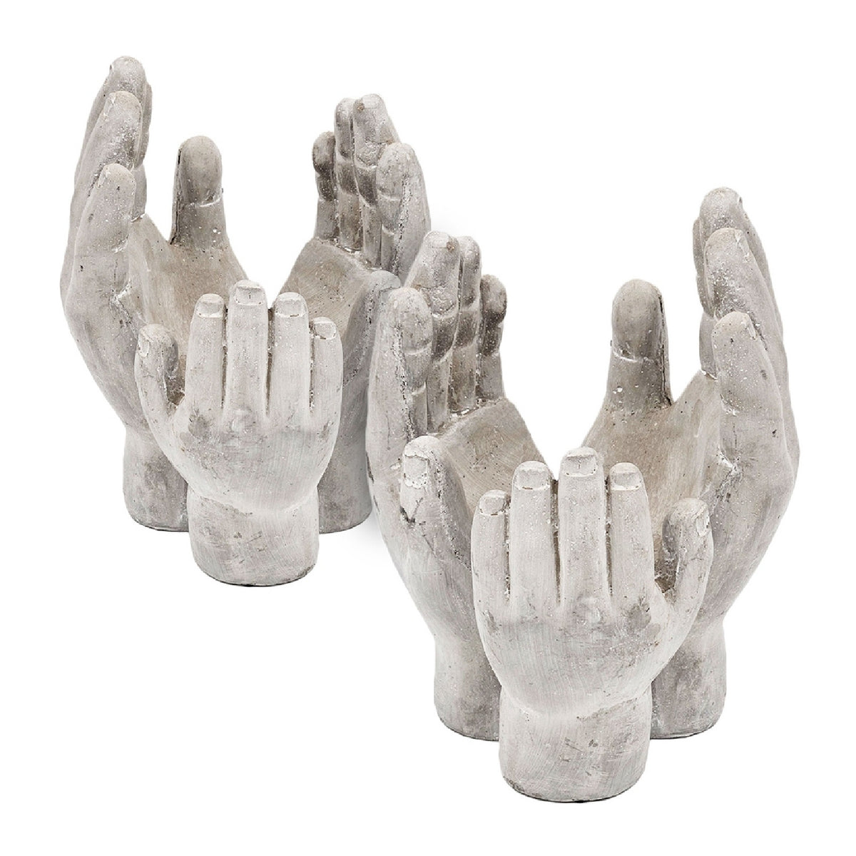 Accepting Hands Cement Planters (2) | OROA