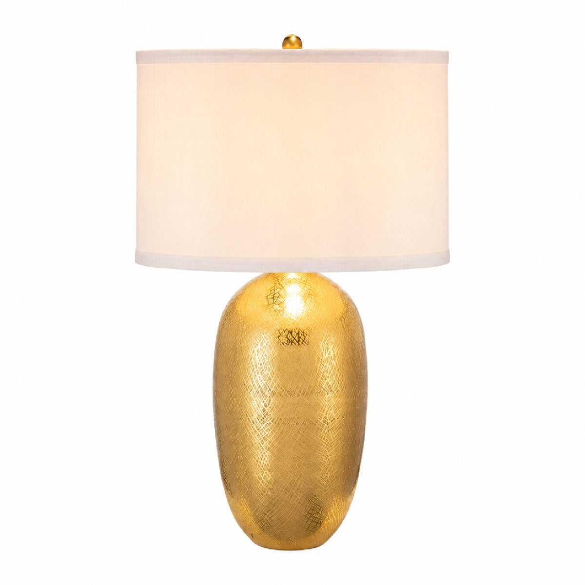 Round Gold Aluminum Table Lamp | OROA