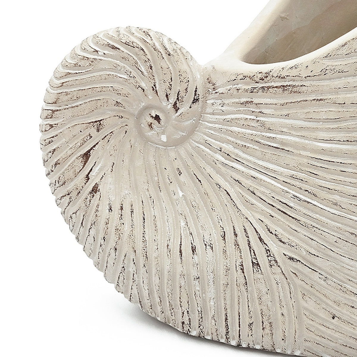 Modern European furniture - Textured Beige Nautilus Shell Sand Cement Planter - www.oroa.com