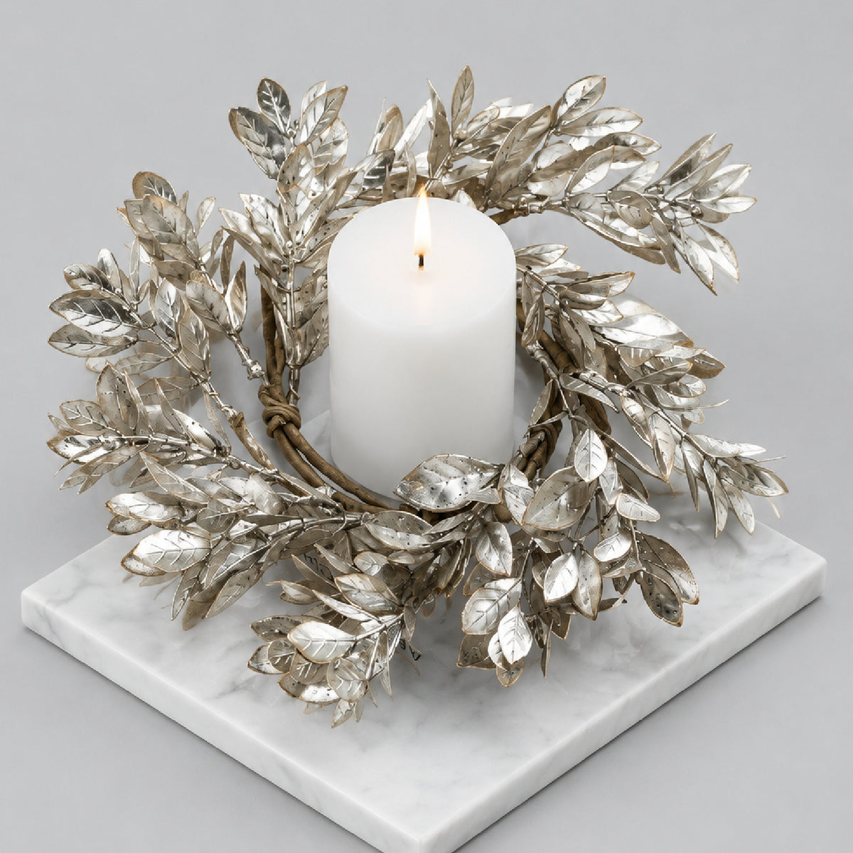 Modern European furniture - Champagne Gold Boxwood Christmas Candle Rings (6) - www.oroa.com