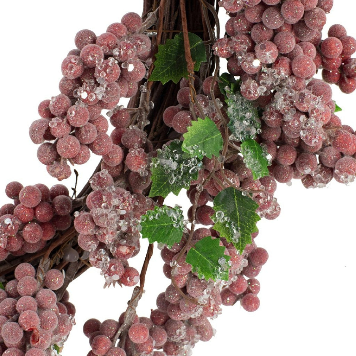 Modern European furniture - Timeless Red Christmas Frosted Berry Wreath - www.oroa.com
