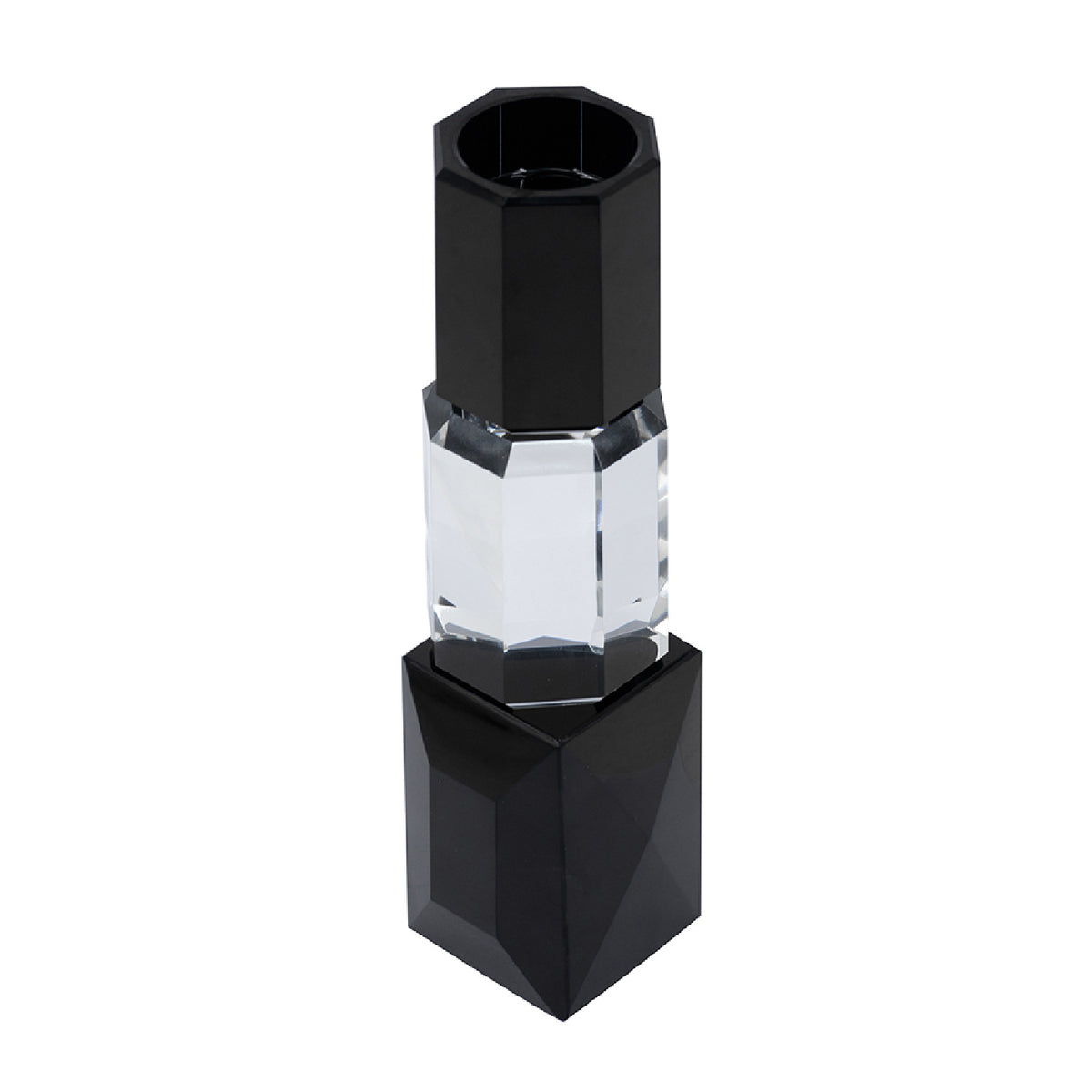 Modern European furniture - Black and Clear Tealight Candle Holder - www.oroa.com