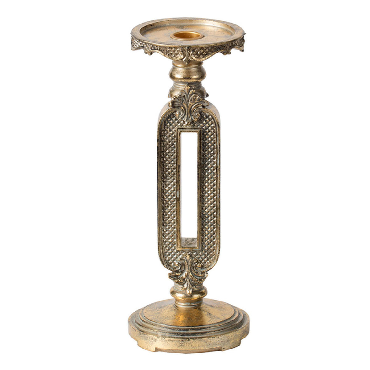 Antique Gold Cutout Candle Holder | OROA