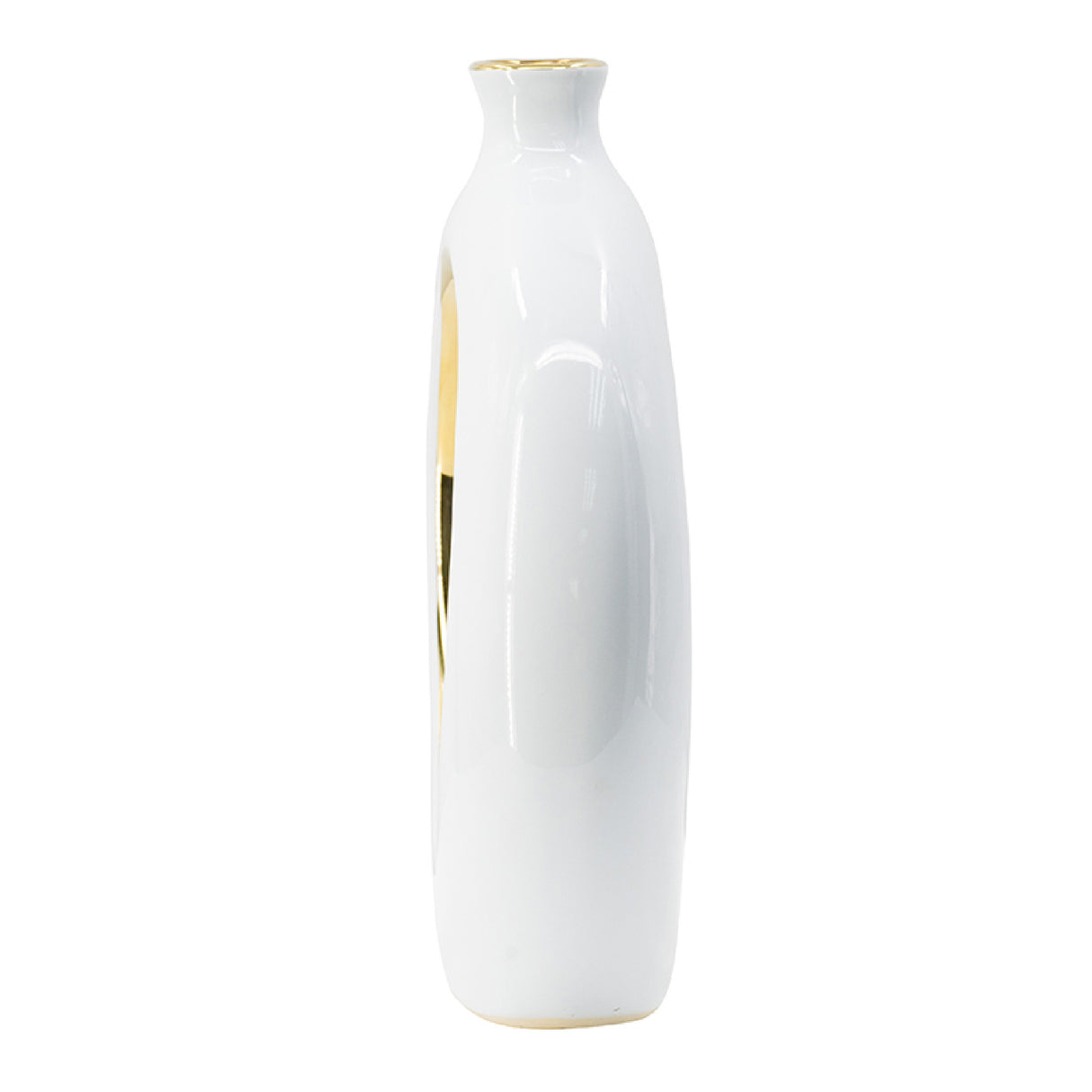 White Gold Round Vase | OROA