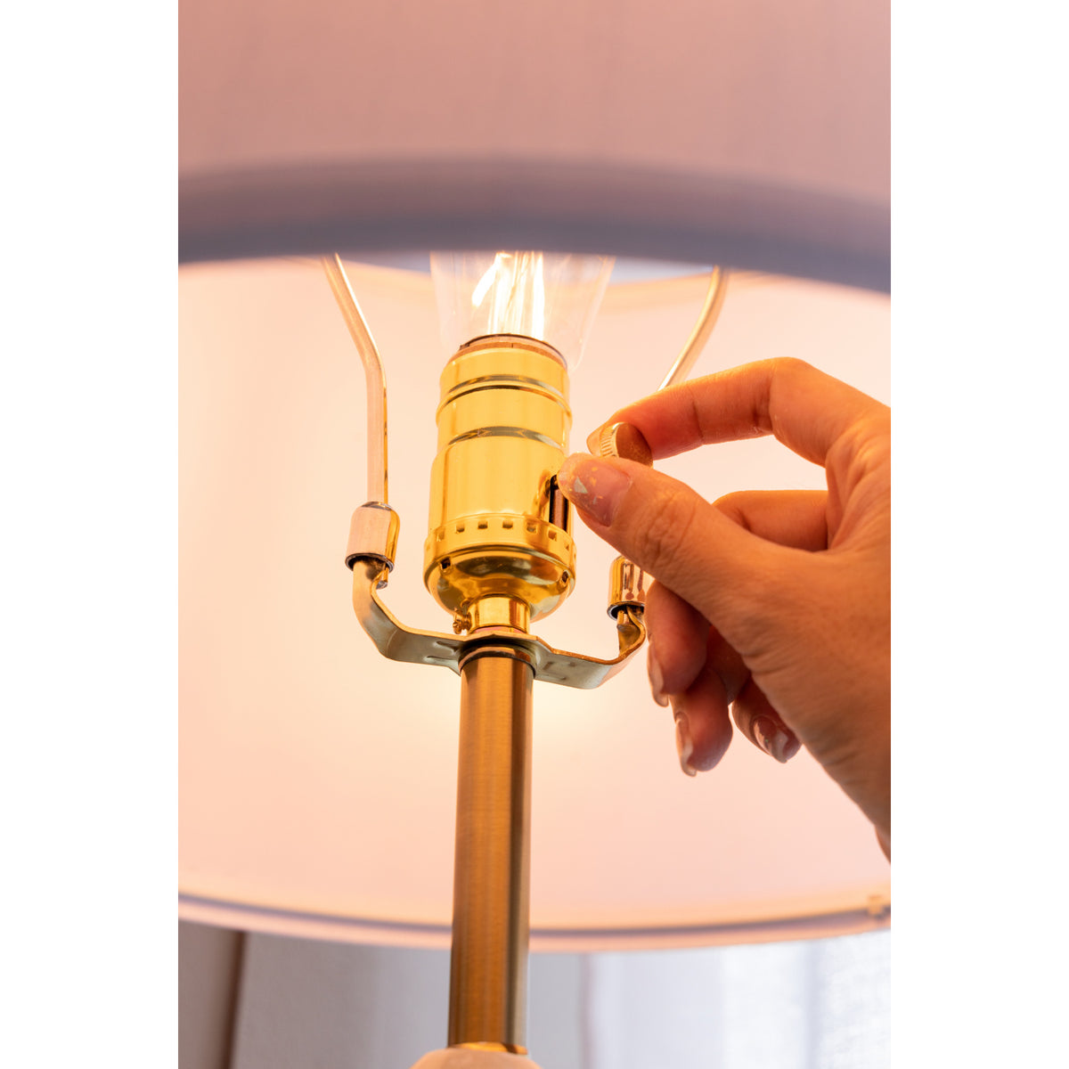 Three Tiered Round Table Lamp | OROA