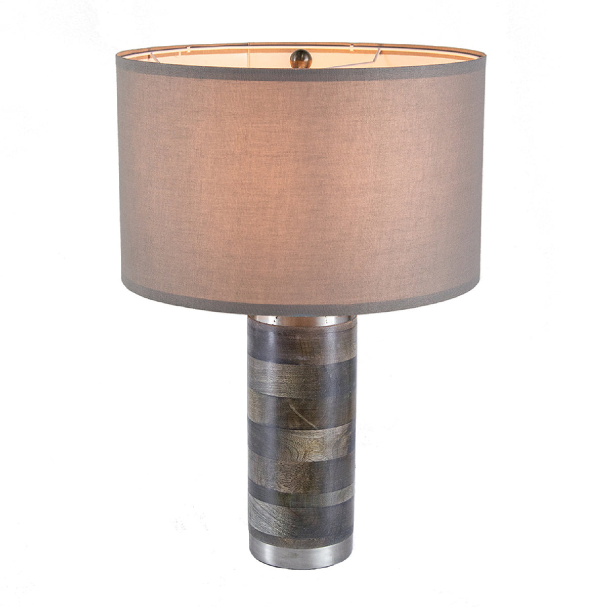 Gray and Silver Brushed Table Lamp | OROA