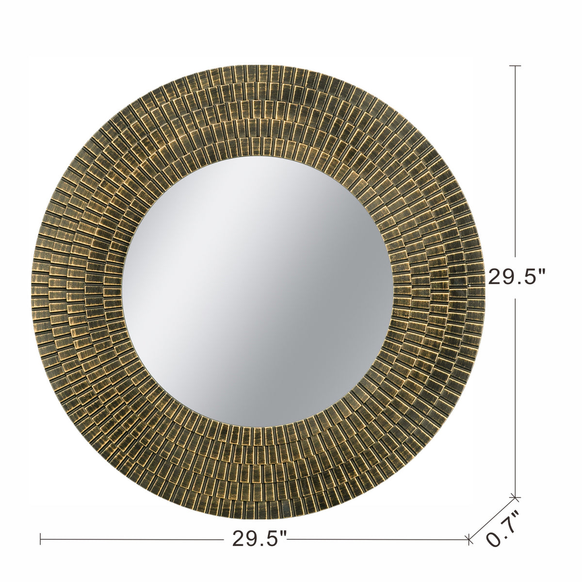 Round Gold And Black Mirror | OROA