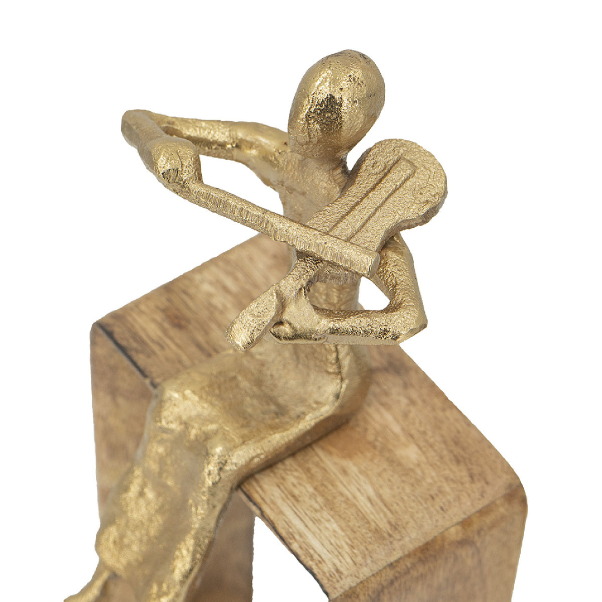 Modern European furniture - Brown Gold Musician Figure Sculpture - www.oroa.com