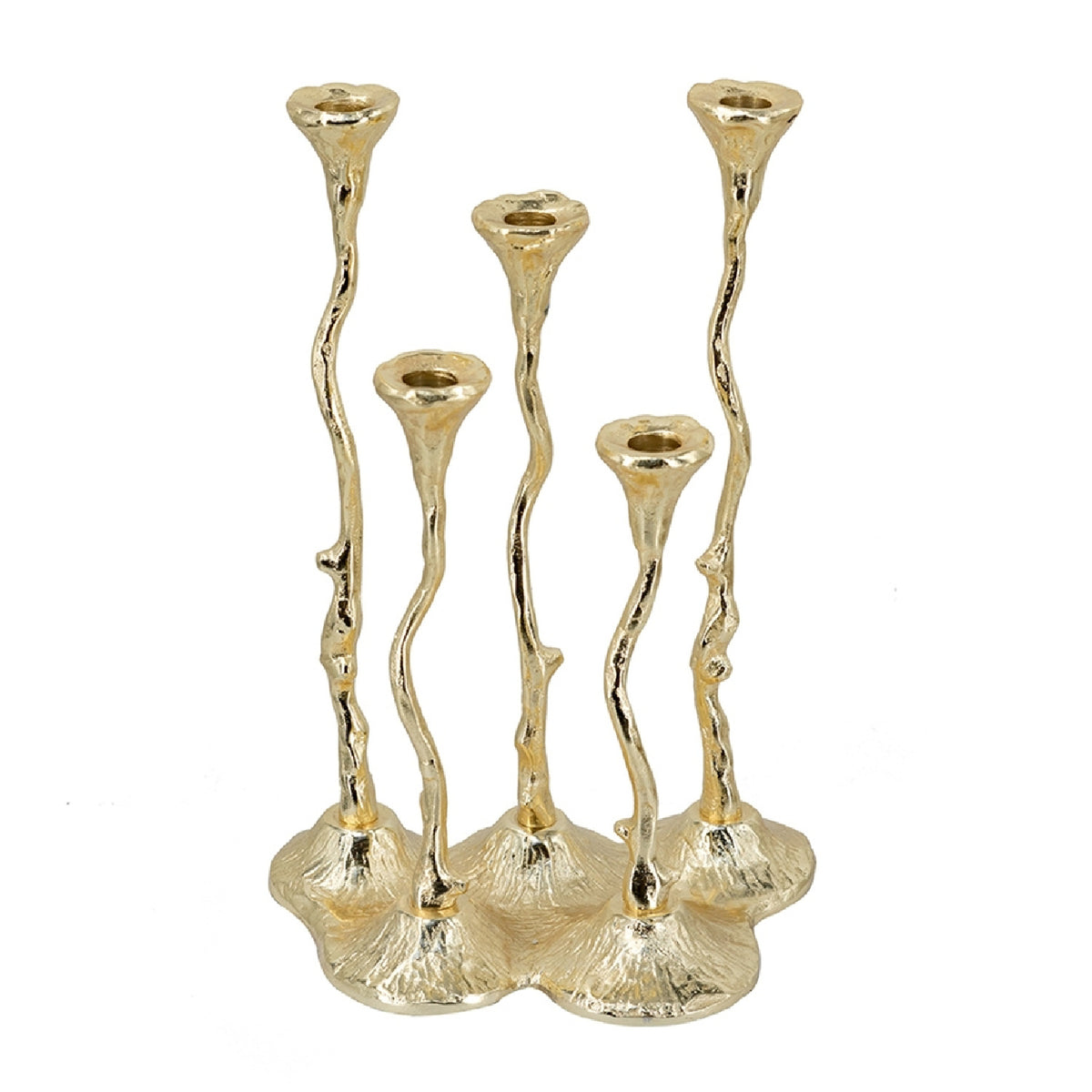 5-Light Cast Aluminum Taper Candle Holder | OROA