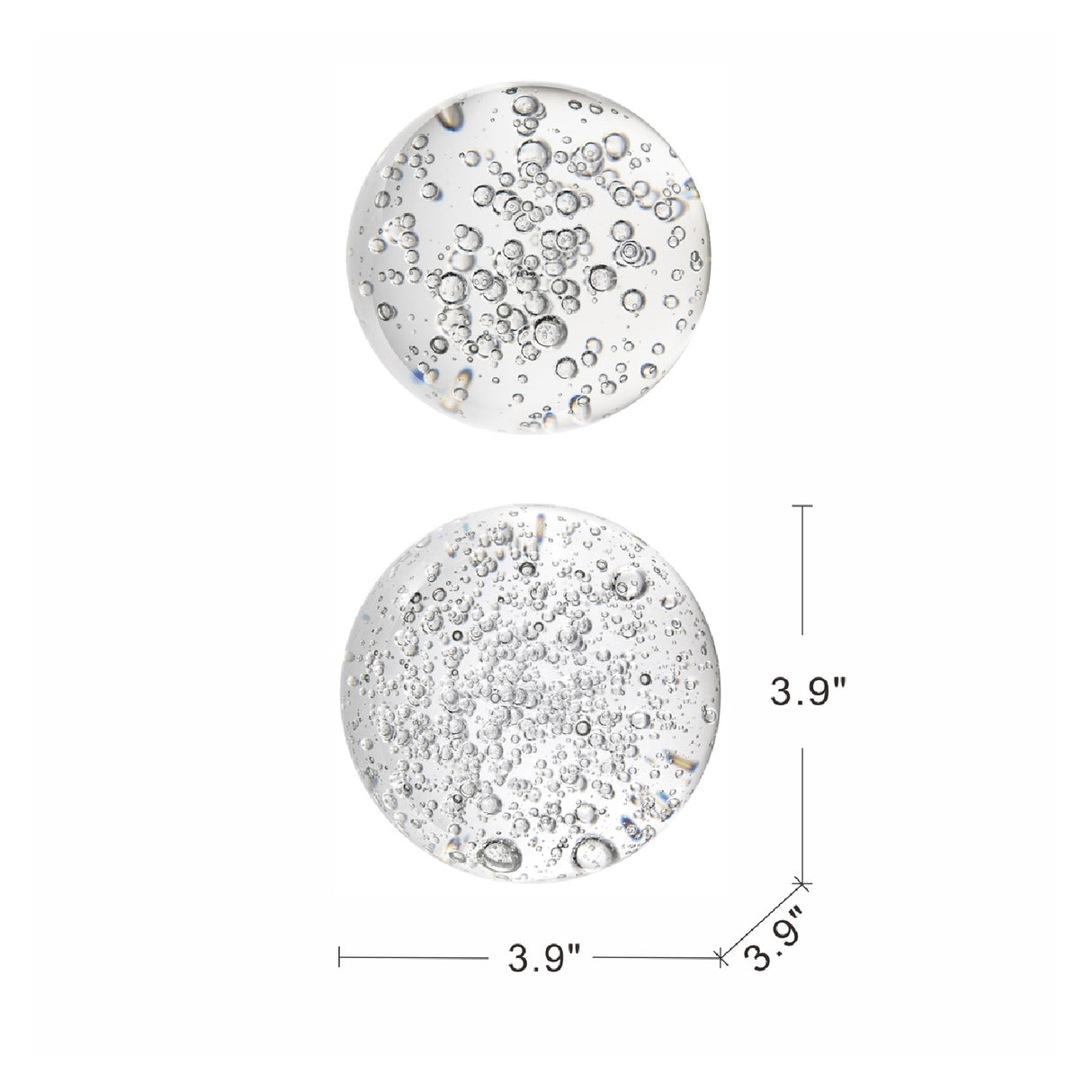Clear Glass Spheres with Bubbles (2) | OROA