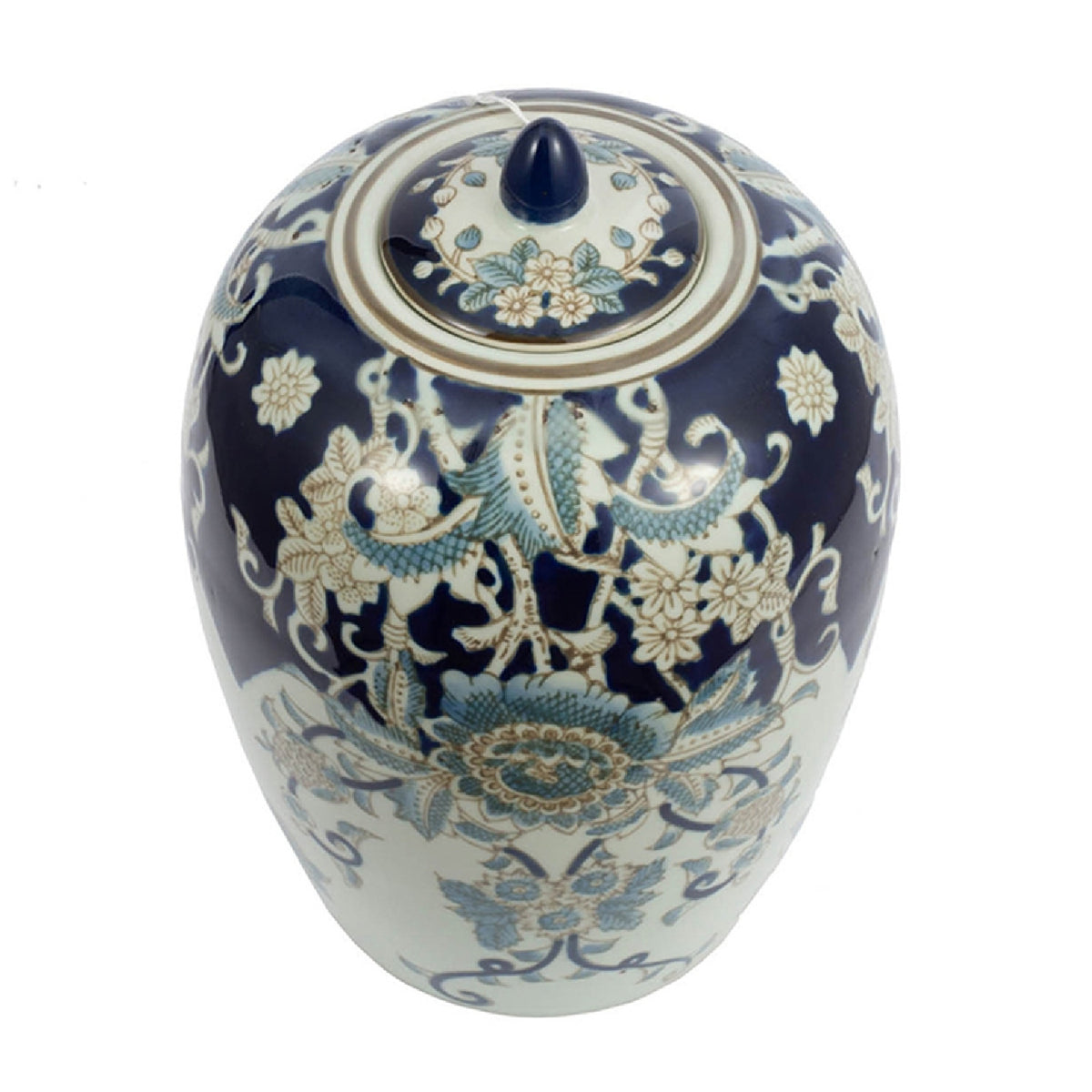 Modern European furniture - Porcelain Accent Jar with Gold Accents - www.oroa.com