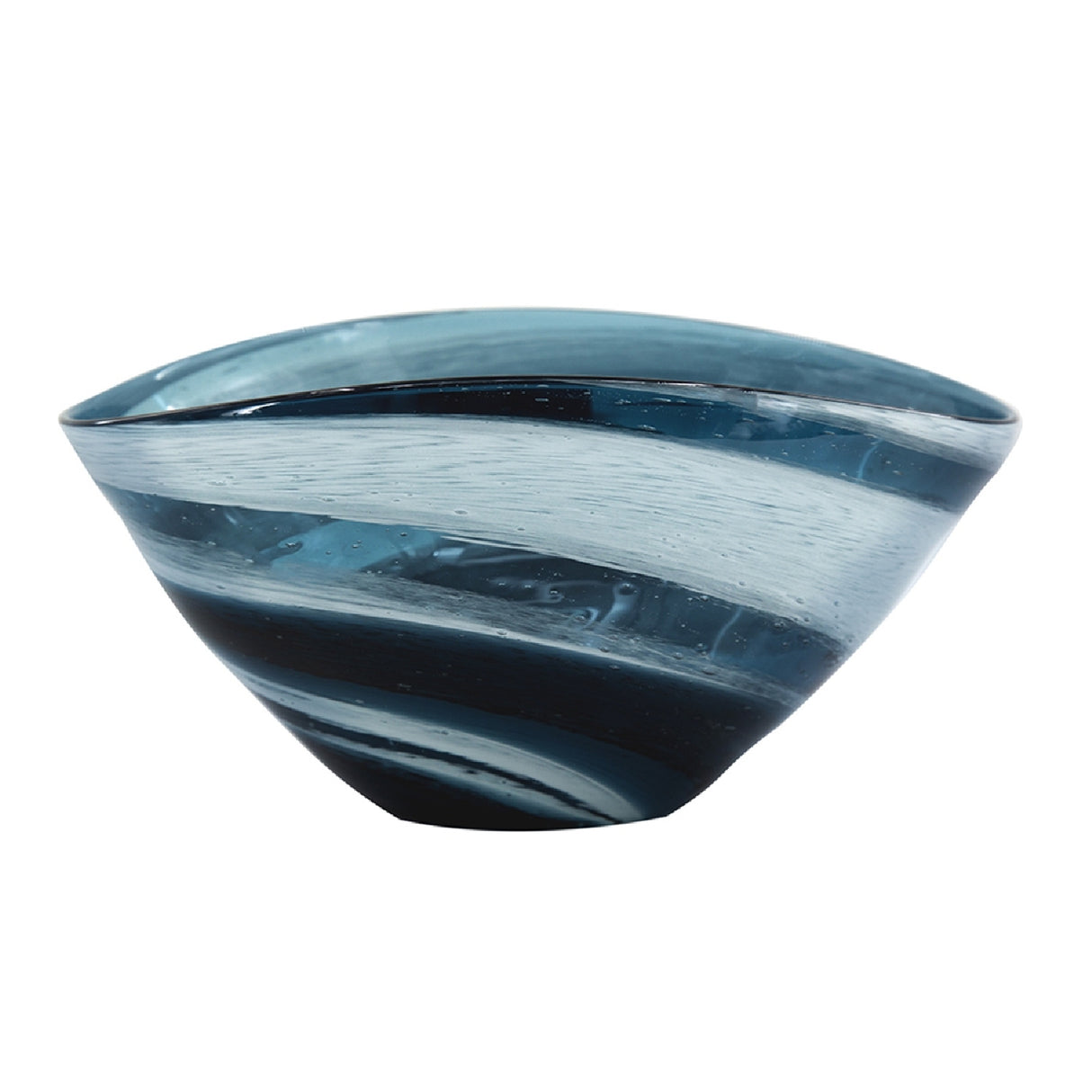 Blue Swirling Glass Bowl | OROA