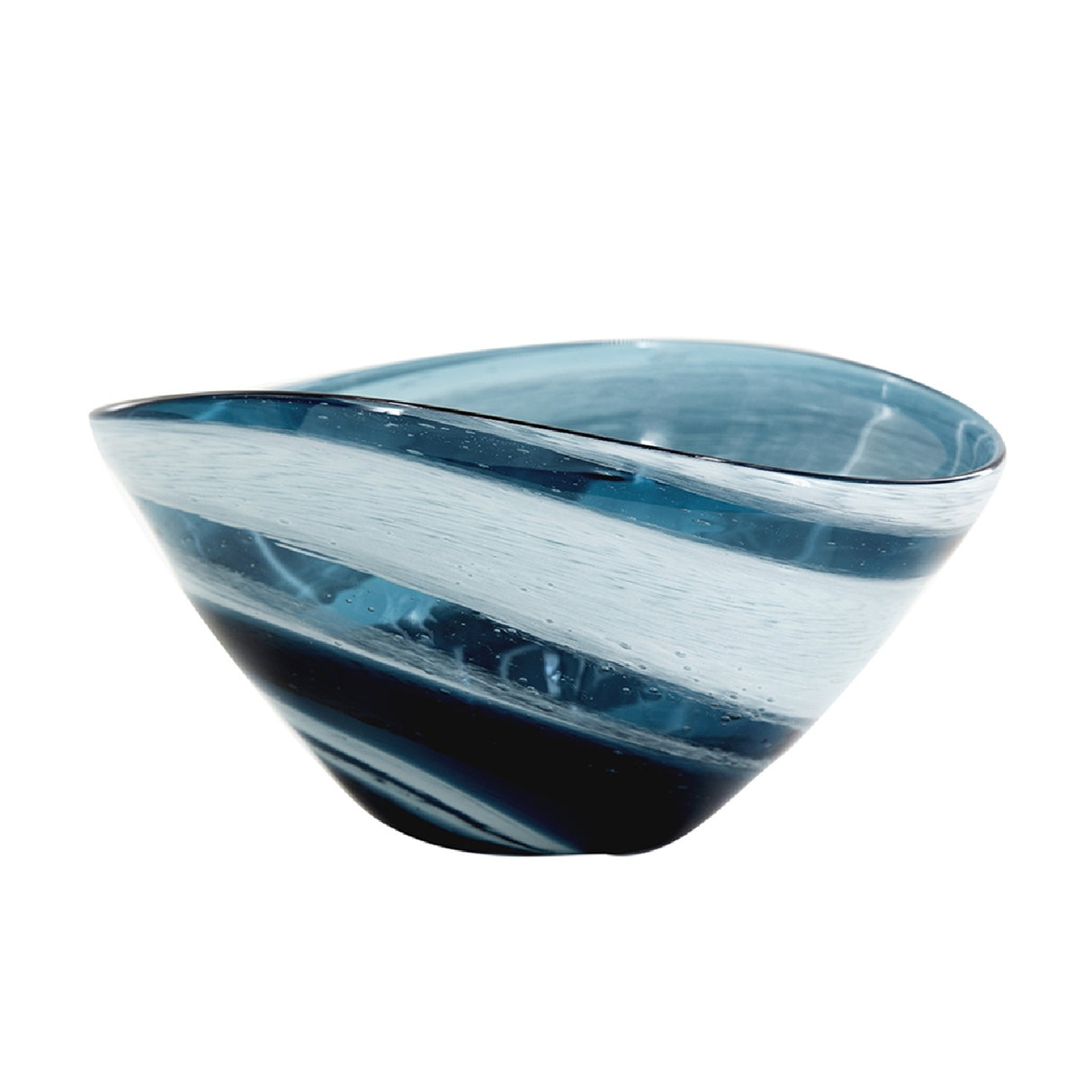 Blue Swirling Glass Bowl | OROA