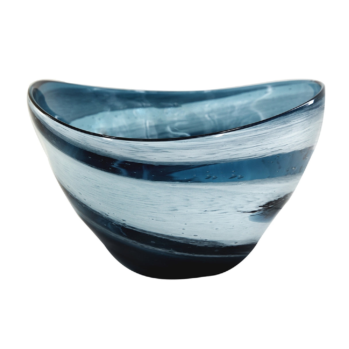 Blue Swirling Glass Bowl | OROA
