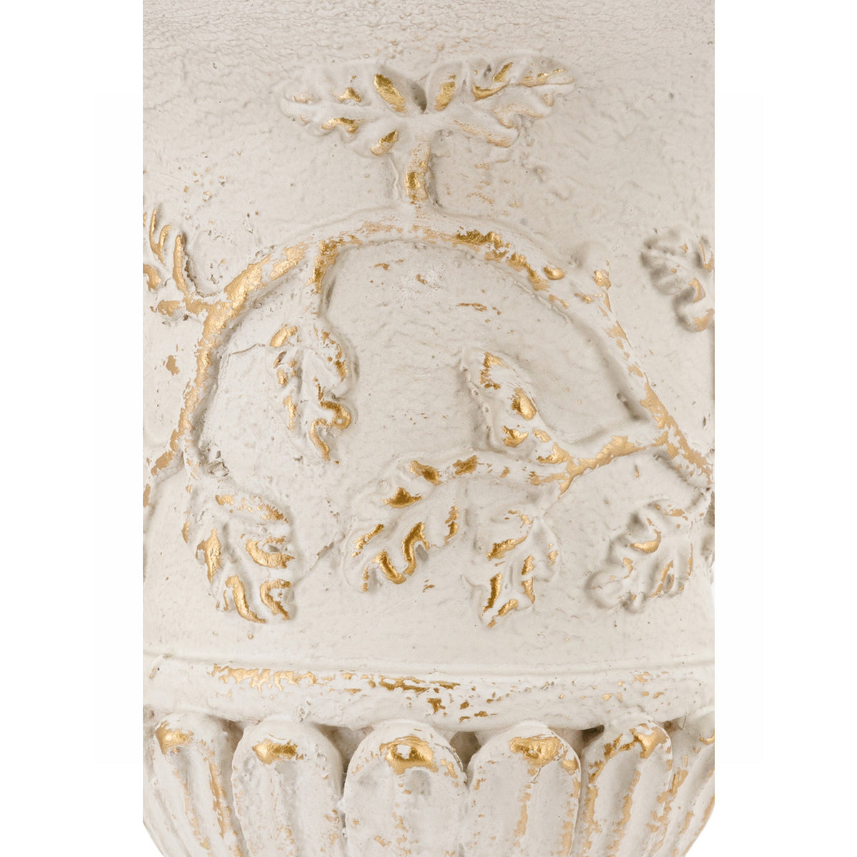Distressed White Finish Planter | OROA