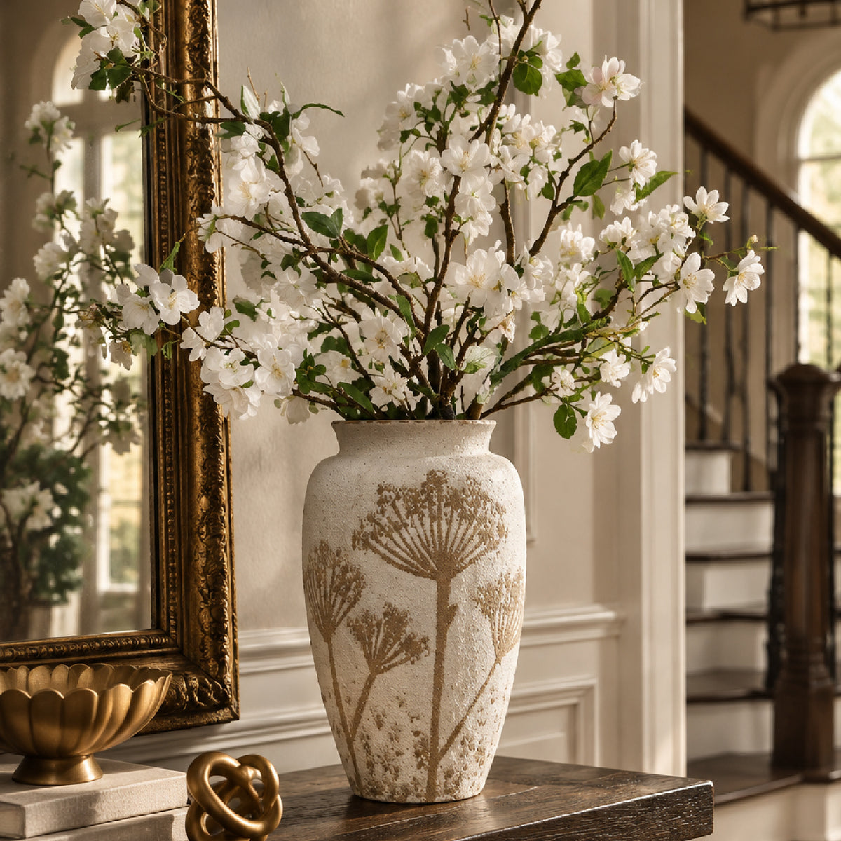 Modern European furniture - White Ceramic Cylinder Vase - www.oroa.com