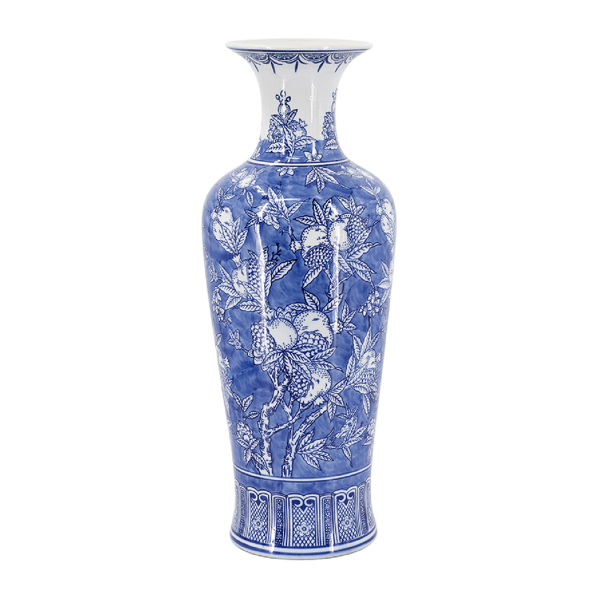 Modern European furniture - Blue and White Chinoiserie Porcelain Vase - www.oroa.com