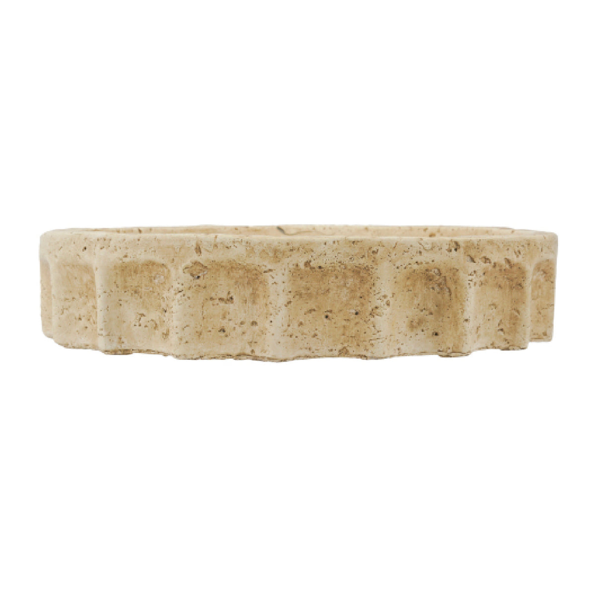 Fluted Cement Decorative Tray | OROA