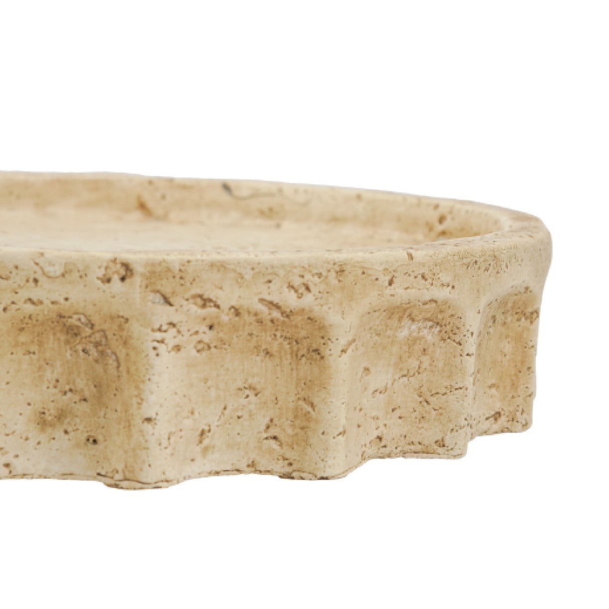 Fluted Cement Decorative Tray | OROA