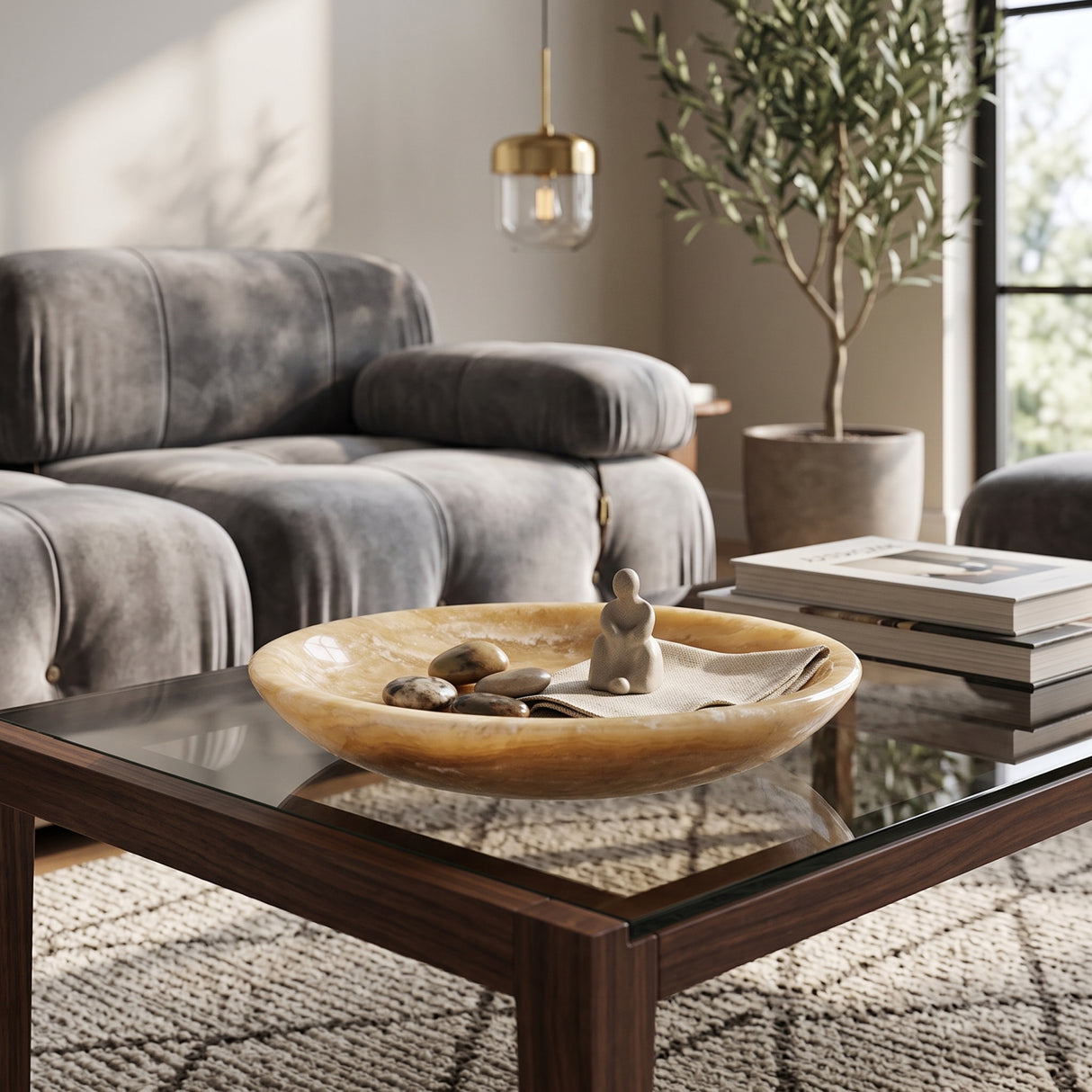 Natural Onyx Decorative Tray | OROA