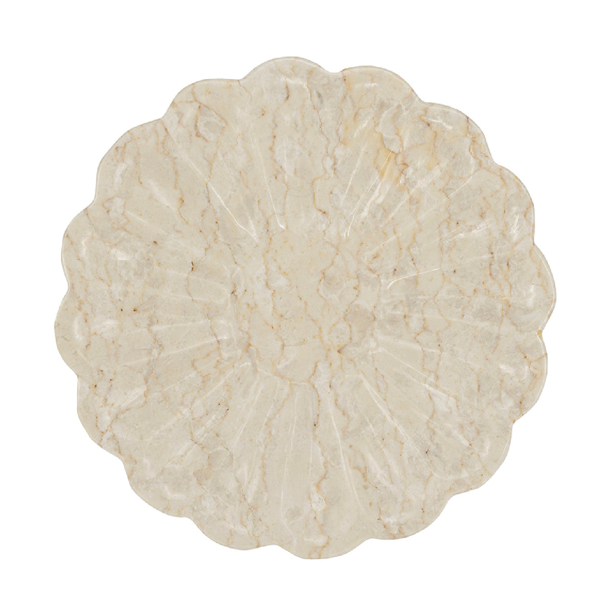 Scalloped Natural Marble Decorative Tray | OROA