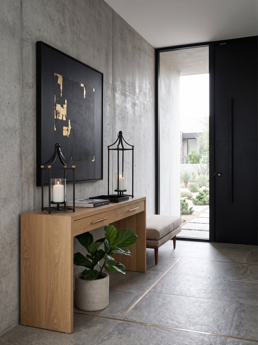 Arched Black Iron Lanterns (2) | OROA