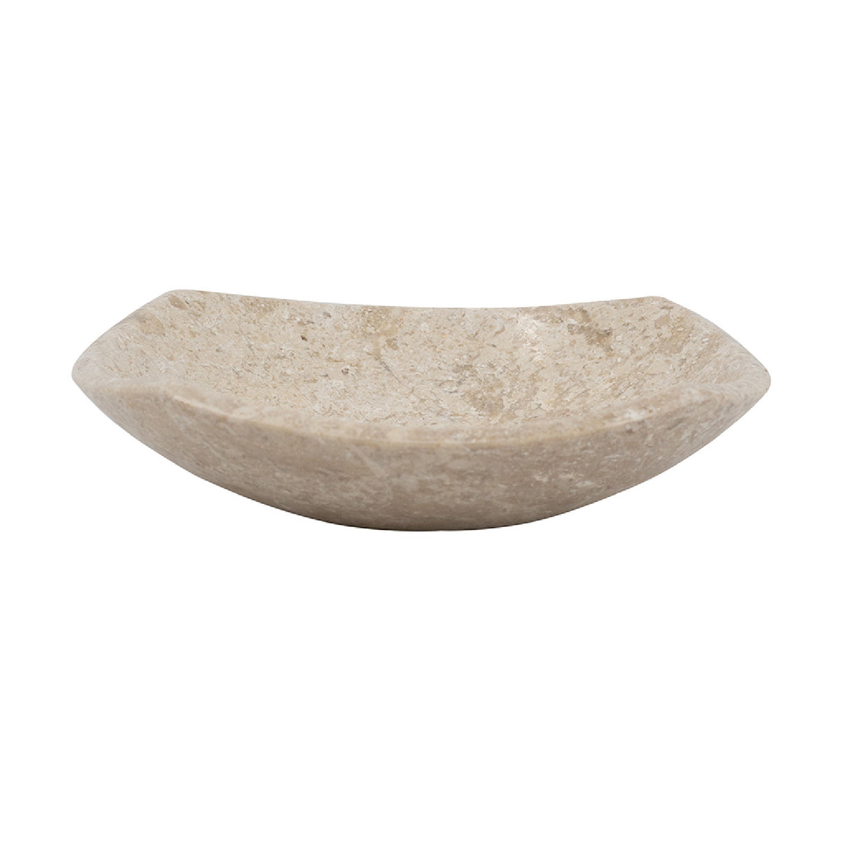 Modern European furniture - Warm Beige Marble Decorative Shallow Bowl Plate - www.oroa.com