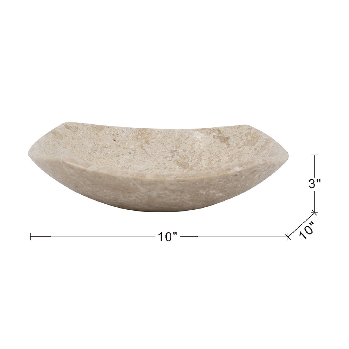 Modern European furniture - Warm Beige Marble Decorative Shallow Bowl Plate - www.oroa.com