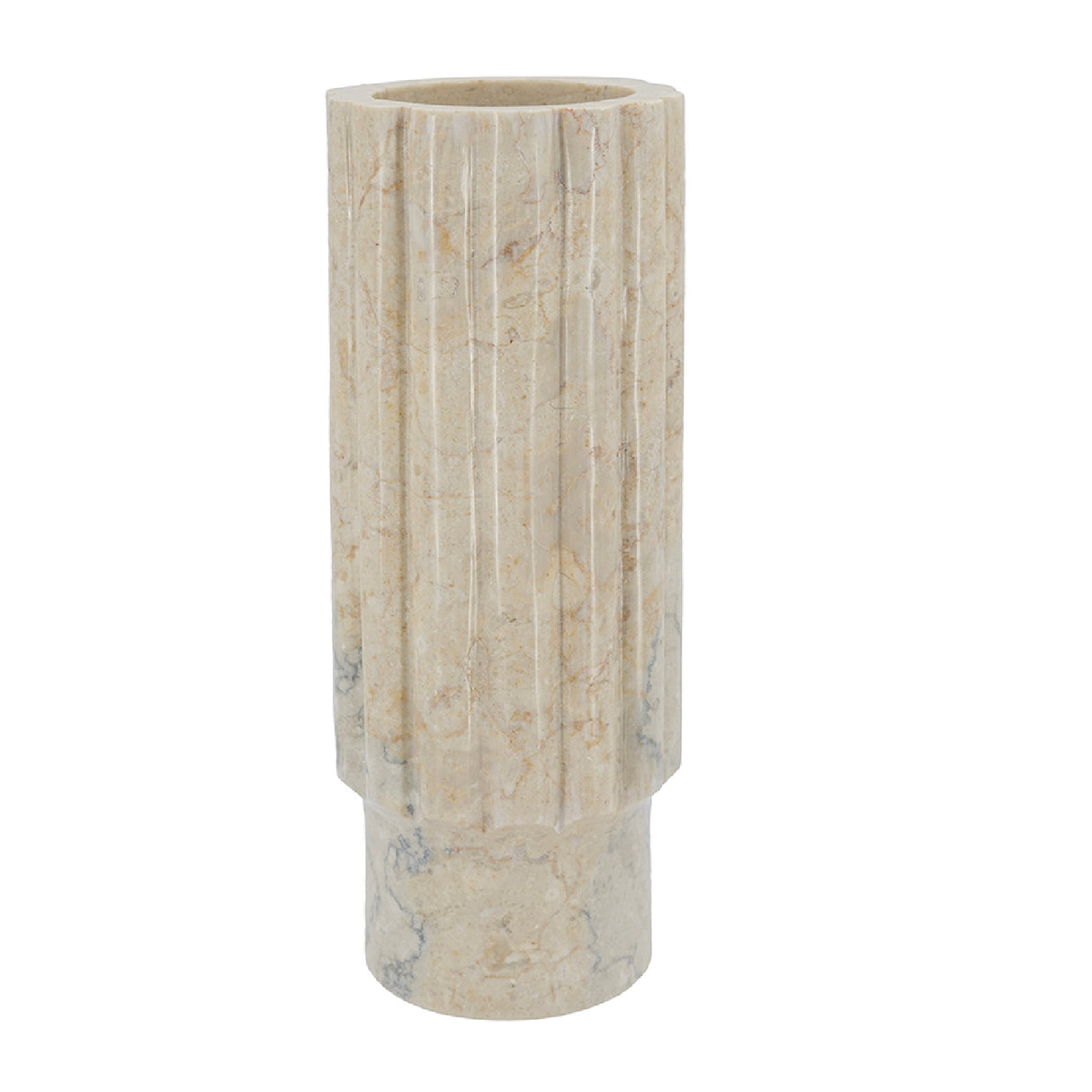 Fluted Marble Decorative Vase L | OROA