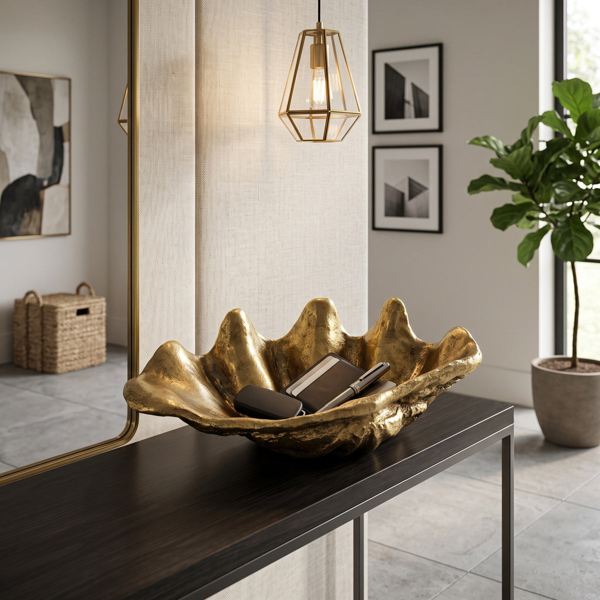 Gold Decorative Shell Bowl | OROA