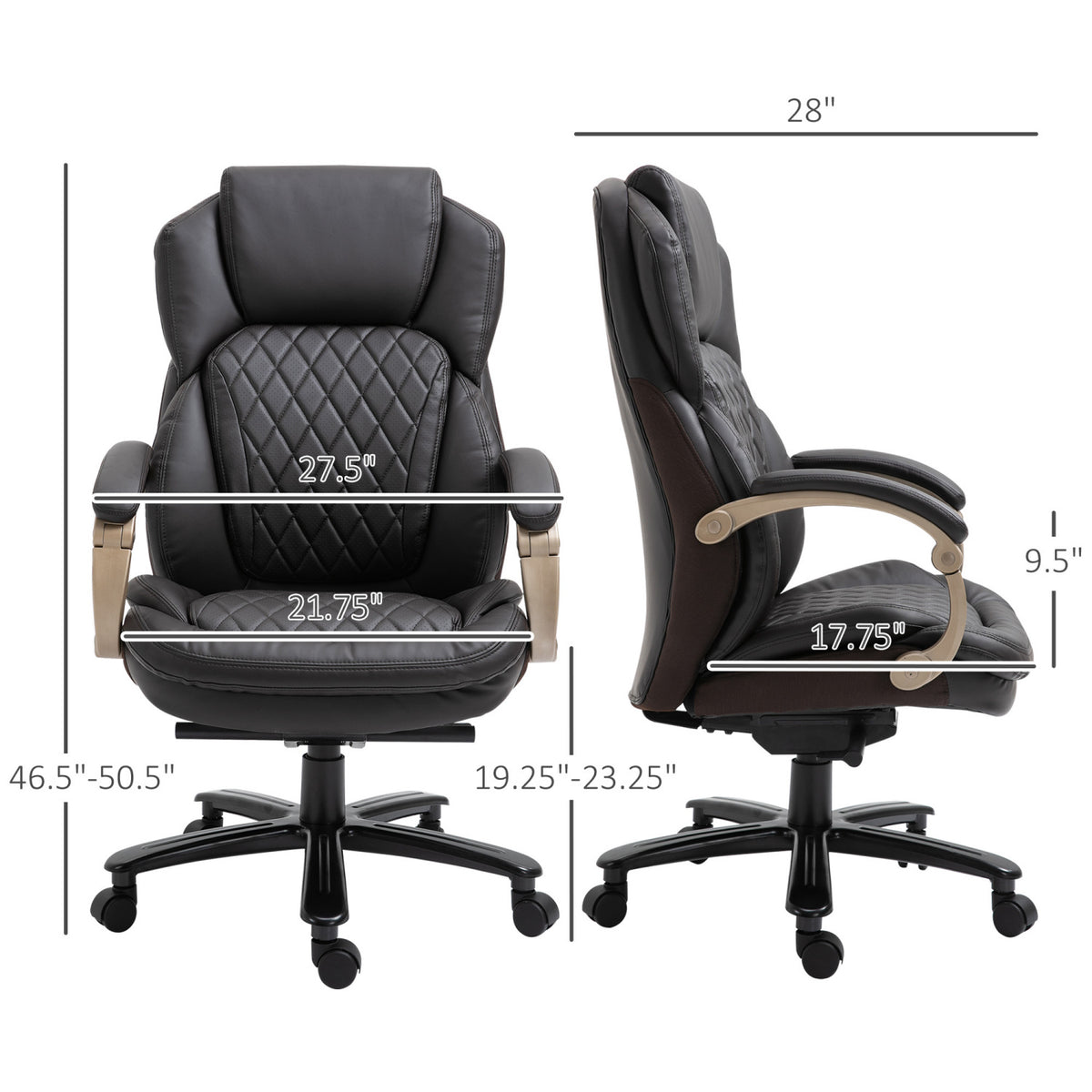 Leather Upholstered Executive Office Chair | OROA