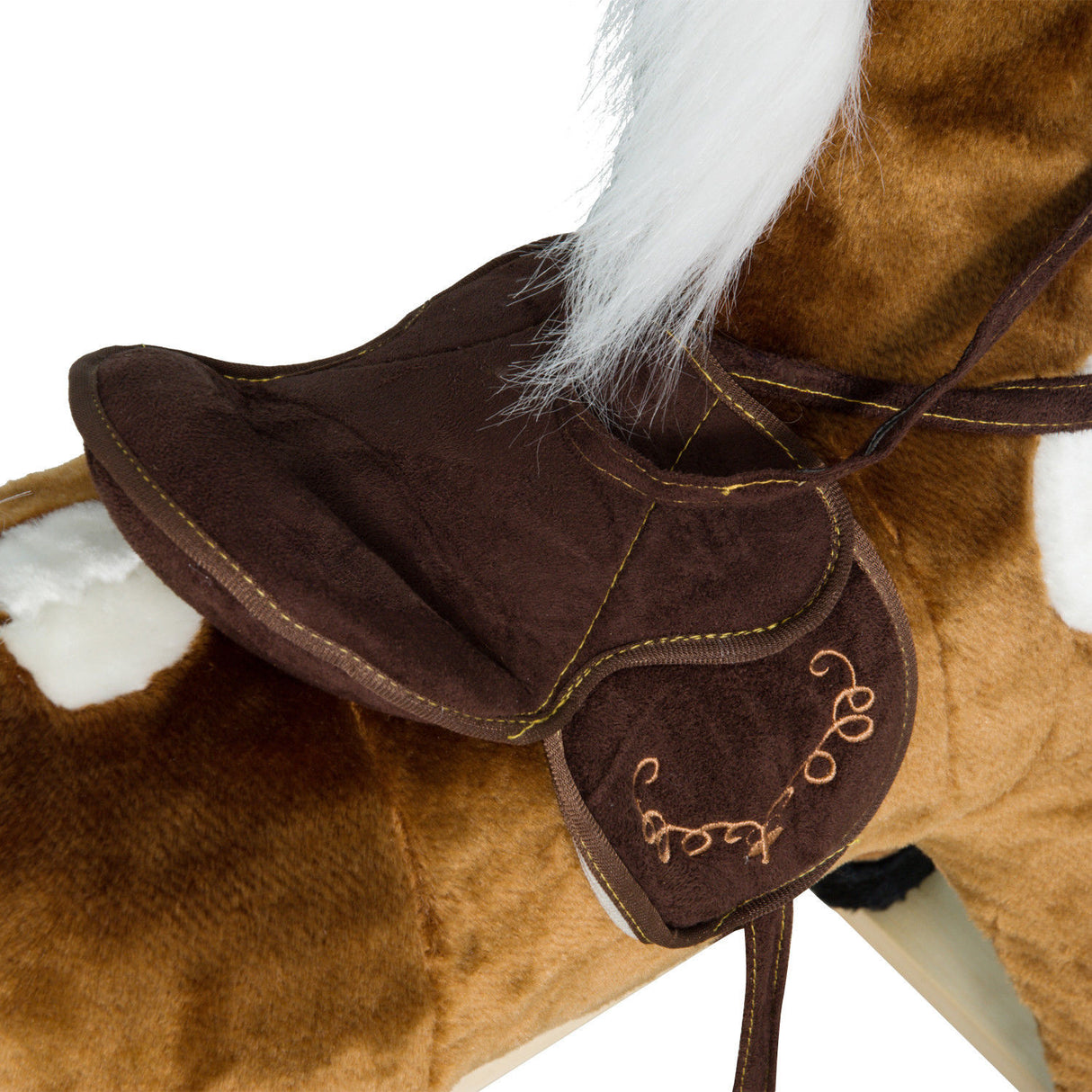 Kids Plush Metal Ride-On Rocking Horse Toy | OROA Kids