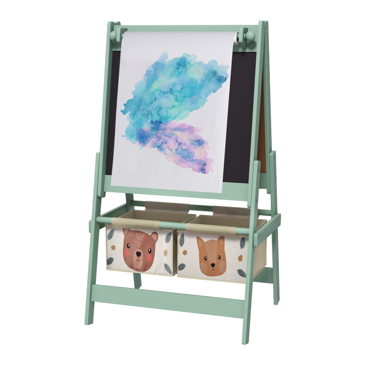 3-in-1 Kids Art Easel with Storage Baskets | OROA Kids