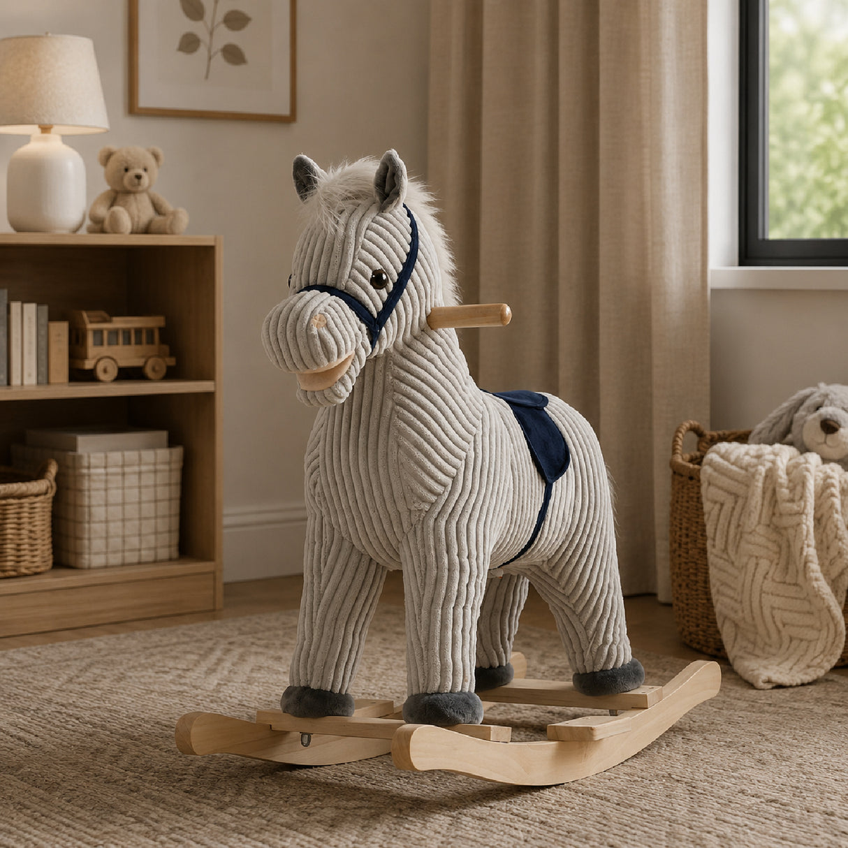 Plush Wooden Rocking Horse | OROA Kids