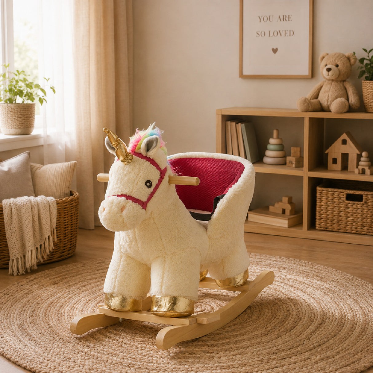 White Cream Rocking Horse Toy | OROA Kids