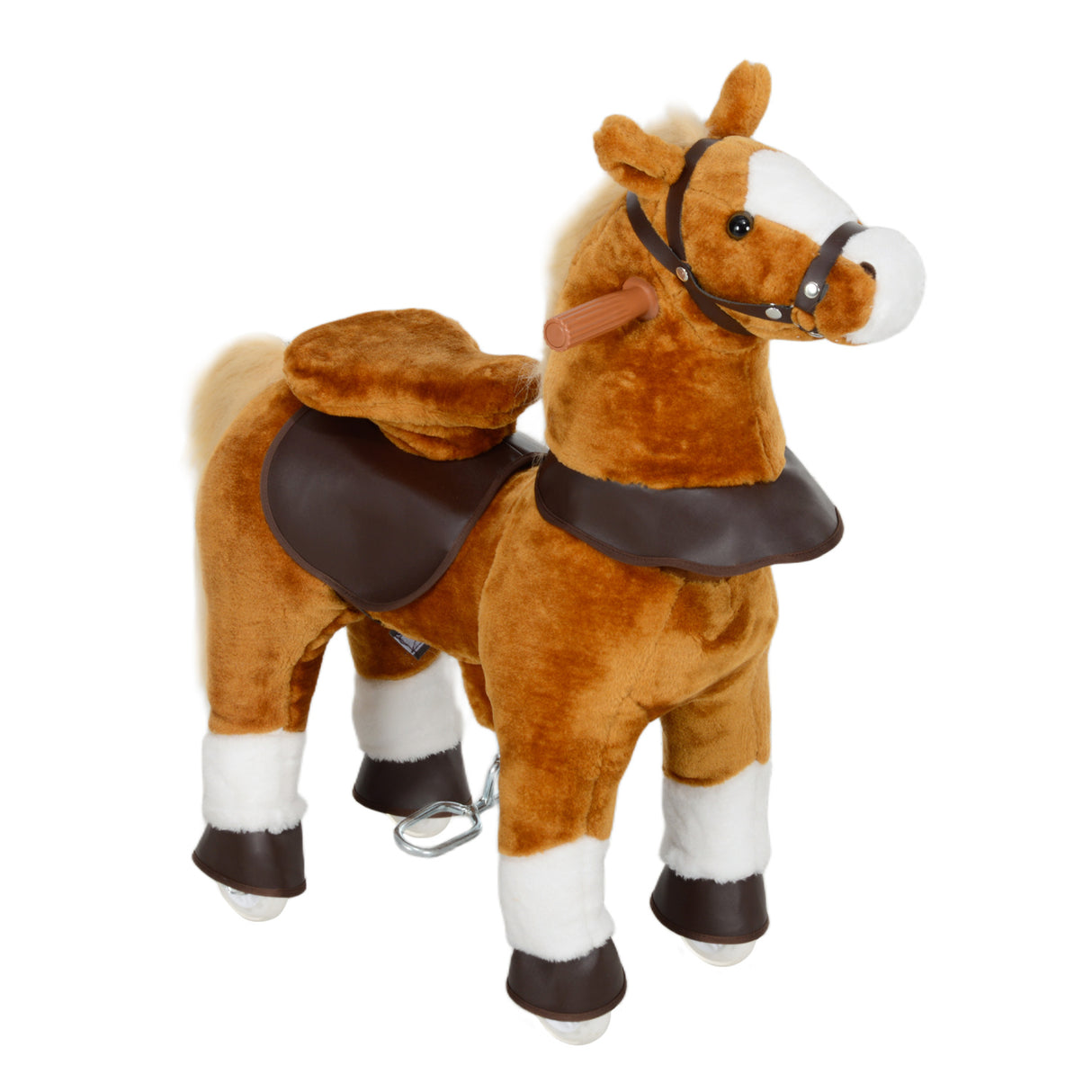 Brown Plush Ride-On Walking Horse Toy for Kids | OROA Kids