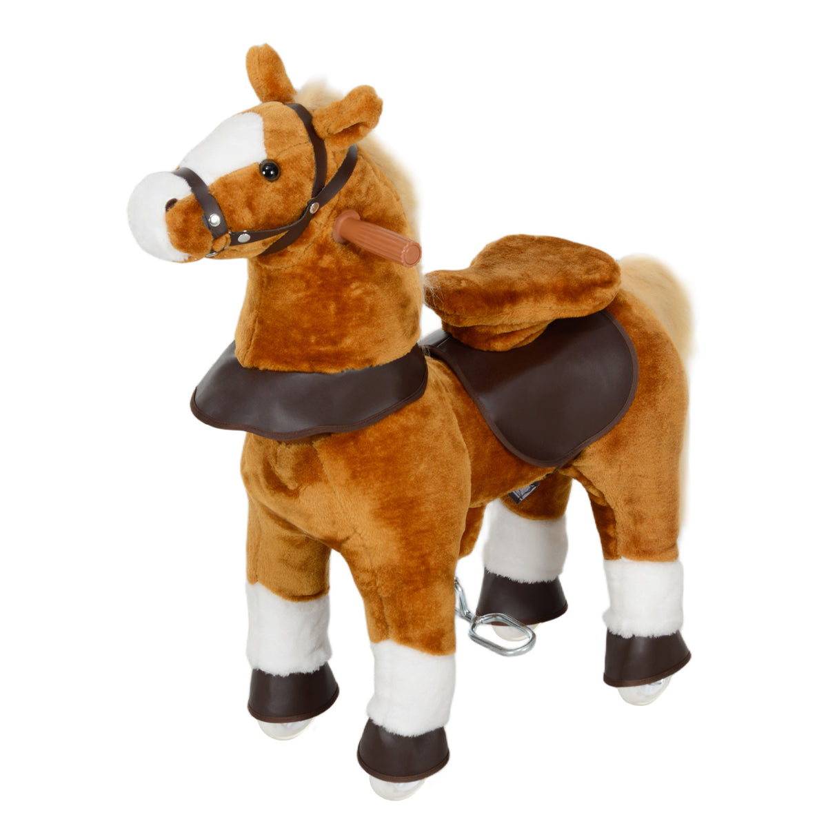 Brown Plush Ride-On Walking Horse Toy for Kids | OROA Kids