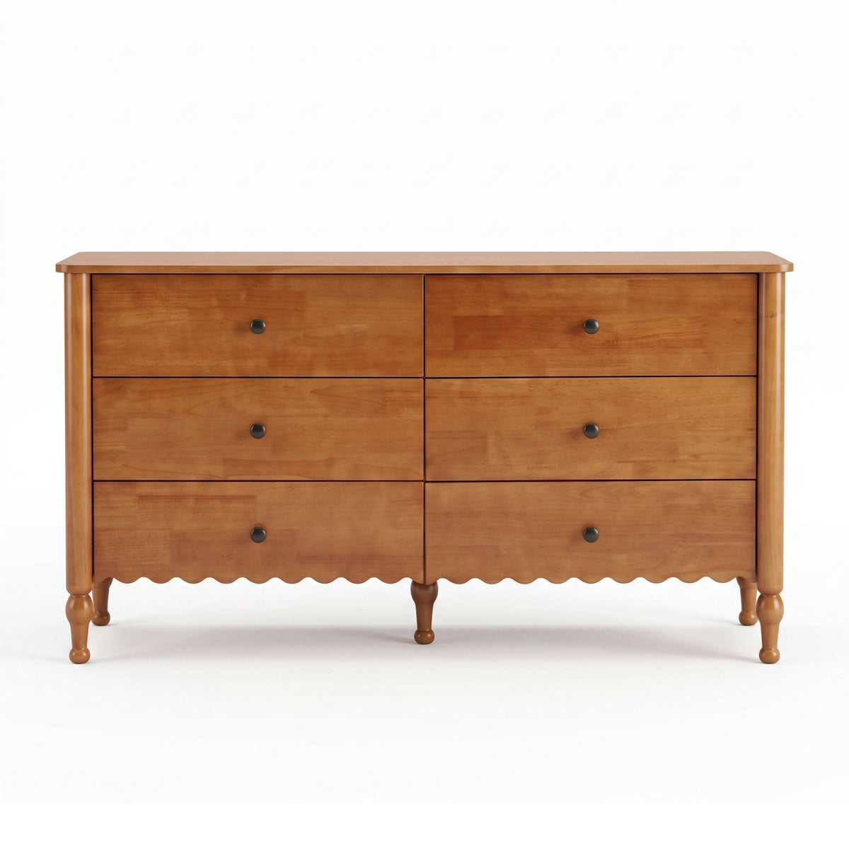 Modern European furniture - Mid-Century 6-Drawer Wooden Dresser - www.oroa.com