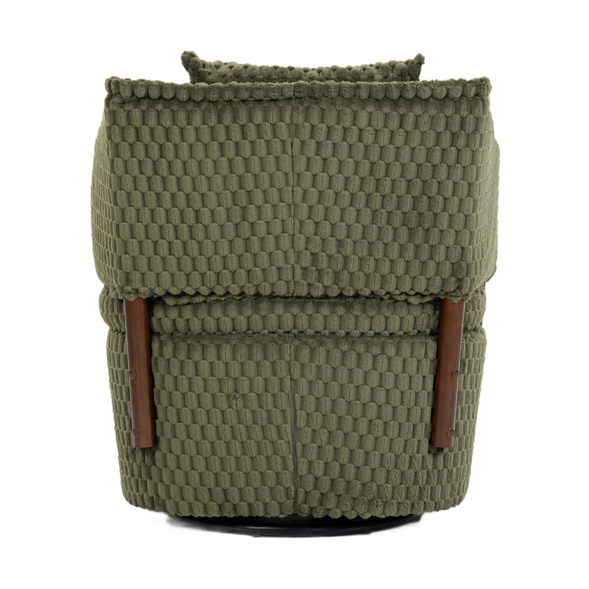 Green Mid-Century Upholstered Swivel Chair | OROA