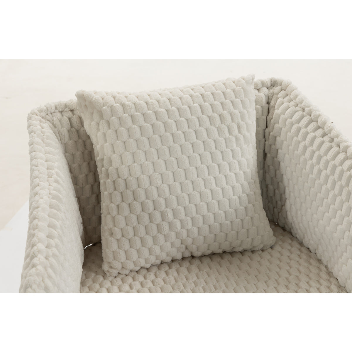 Mid-Century Modern Swivel Upholstered Accent Chair | OROA